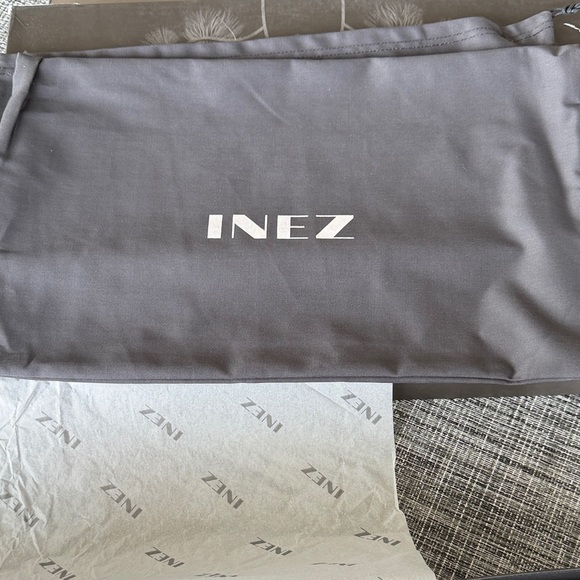 Inez Black Leather Heeled Boots NWT 7.5 - Picture 7 of 9